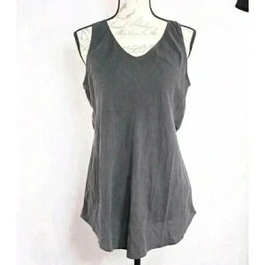 Soft Surroundings Size S 100% Silk black vneck tank top